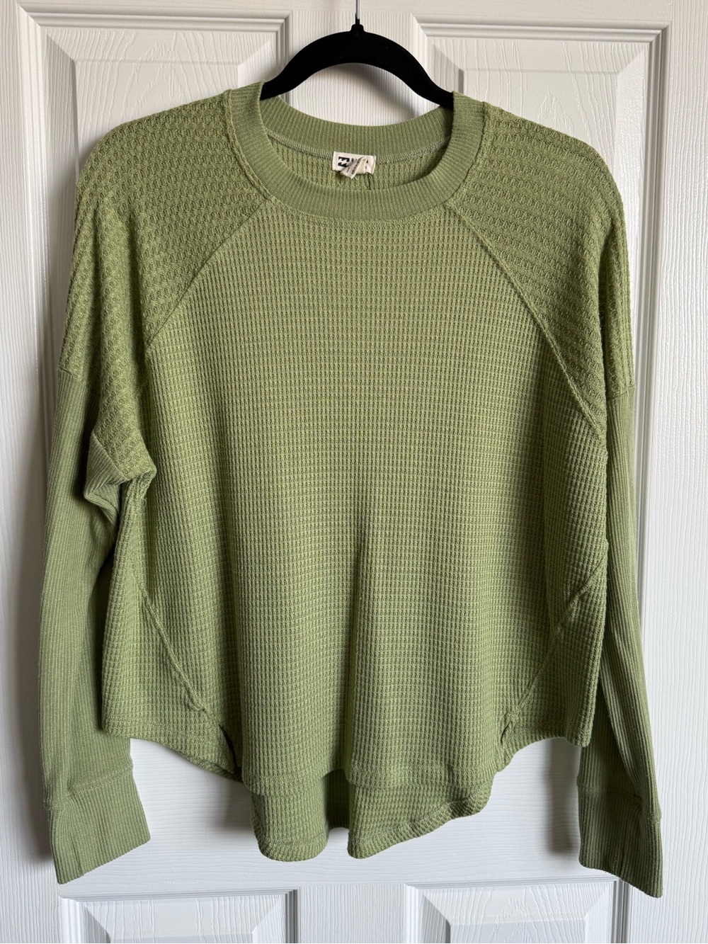 BILLA BONG GREEN WAFFLE LONG SLEEVE